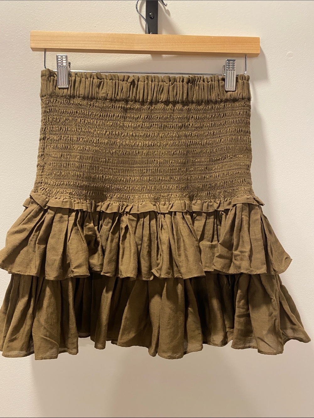 NWT Etoile Ruffled Smocked Mini Skirt - Women